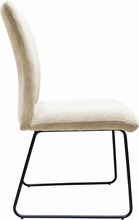 Jedálenská stolička Sephia, svetlobéžová štruktúrovaná látka