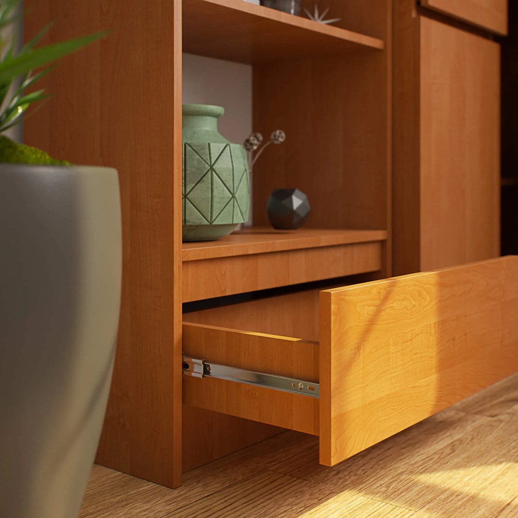 Kancelársky regál Rexa 60 cm 1 zásuvka a 4 police jelša