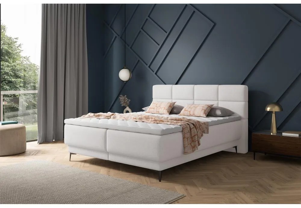 Manželská kontinentálna posteľ 160 cm Riviera 160 (s roštom a matracom) (s úl. priestorom) (sivá + čierna). Vlastná spoľahlivá doprava až k Vám domov. 1099644