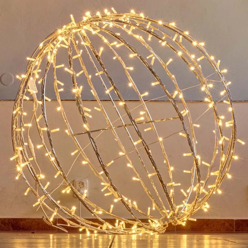 DECOLED Svetelná guľa LED, teplá biela, priemer 100 cm