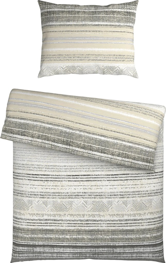 XXXLutz POSTEĽNÁ BIELIZEŇ, flanel, taupe, 140/200 cm Esposa - Obliečky & plachty - 005031038001
