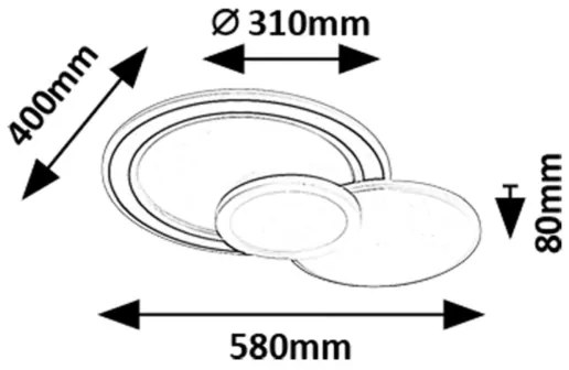 Rabalux 71402 - LED stmievateľné stropné svietidlo STAVROS LED/40W/230V 3000-6500K + diaľkový ovládač