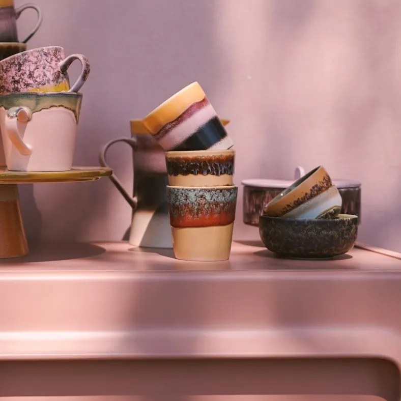 HK living Kameninový hrnček Coffee mug 70's Cove 200 ml
