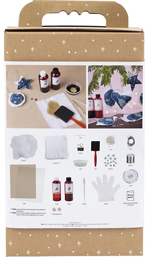 Kreatívna sada Kyanotypia, vianočné ozdoby