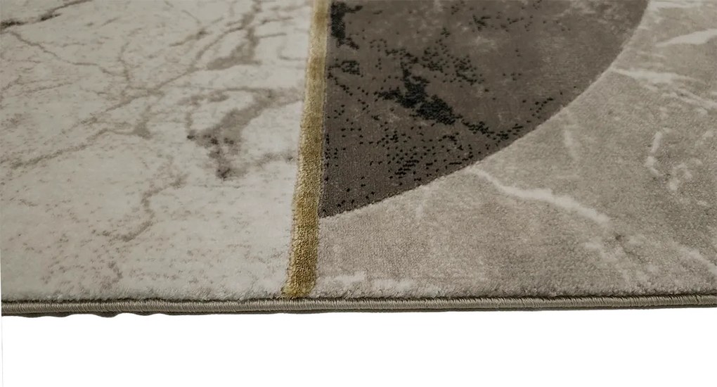 Koberec Gloria 3672 GOLD – sivý, hnedý a čierny obdĺžnik Rozmer: 200x290 cm