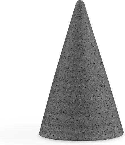 Tmavosivá kameninová dekoratívna soška Kähler Design Glazed Cone Dark Grey, výška 11 cm