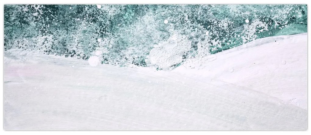 Obraz - Tyrkysová abstrakcia (120x50 cm)