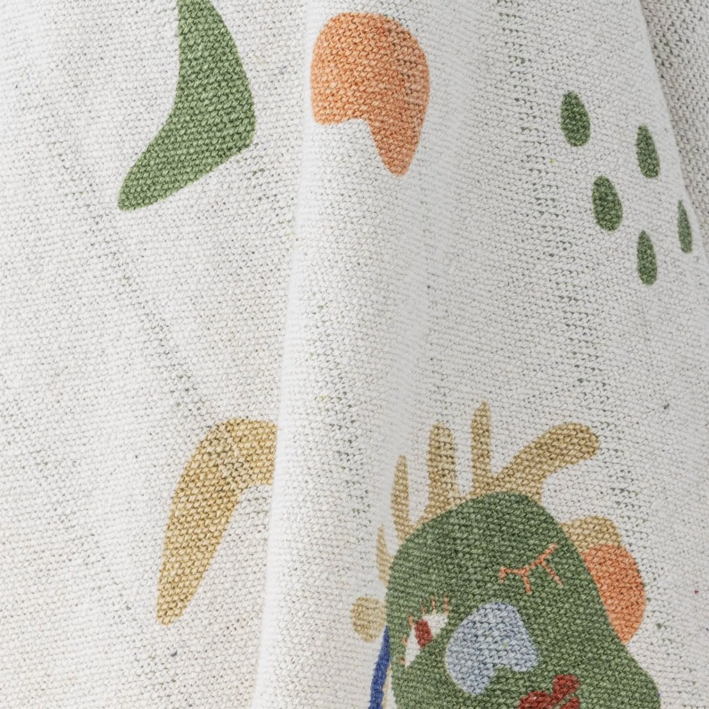 Bloomingville Mini Krémová detská deka z recyklovanej bavlny Sylvie