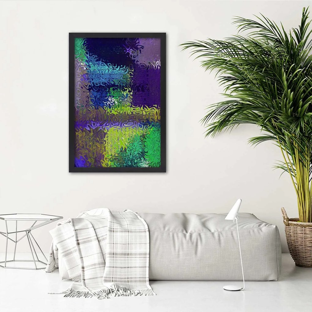 Gario Plagát Fialová abstrakcia Farba rámu: Bez rámu, Rozmery: 70 x 100 cm