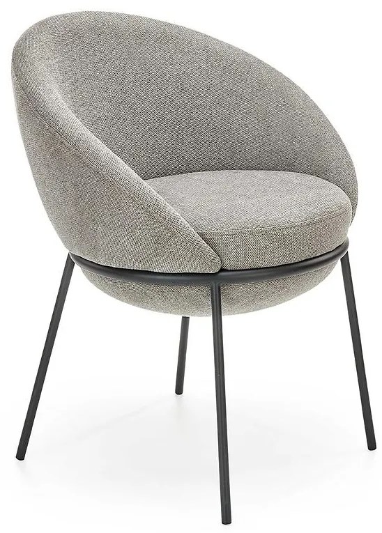 Stolička K482 tkanina/kov popol 61x59x78