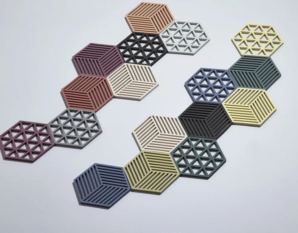 Modrá silikónová podložka pod horúce nádoby Zone Geo