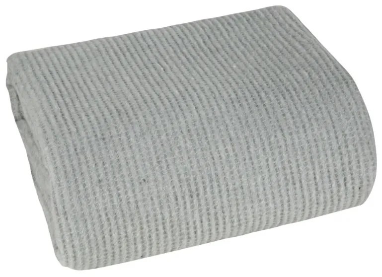 Kvalitná deka sivej farby s vaflovou štruktúrou