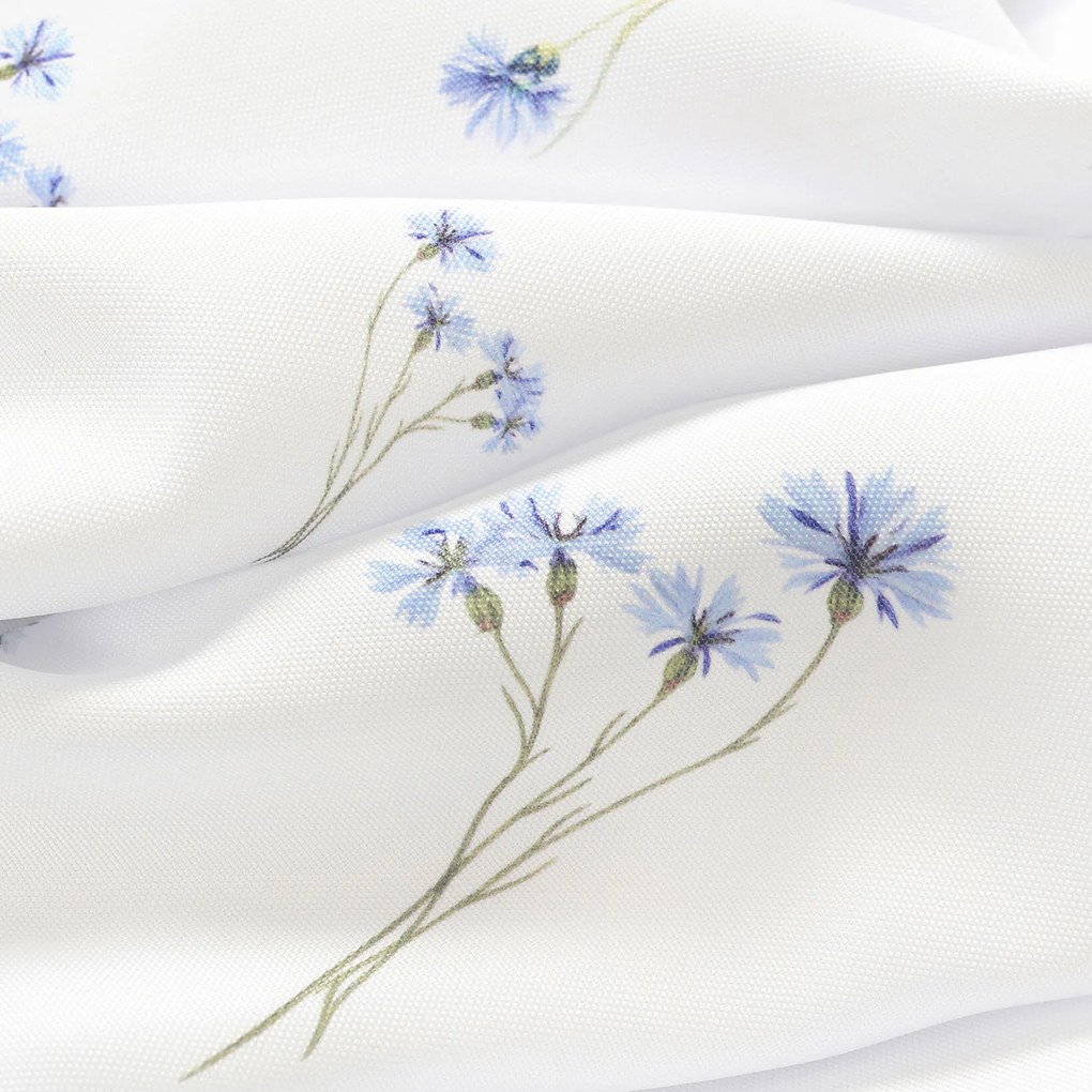 Goldea okrúhly teflónový obrus - modré nevädze Ø 110 cm