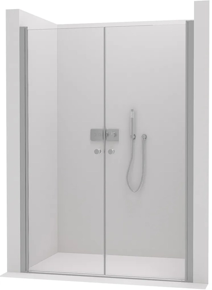 Cerano Antelo, 2-krídlové sprchové dvere 104x190 cm, 6mm číre sklo, chrómový profil, CER-CER-432328