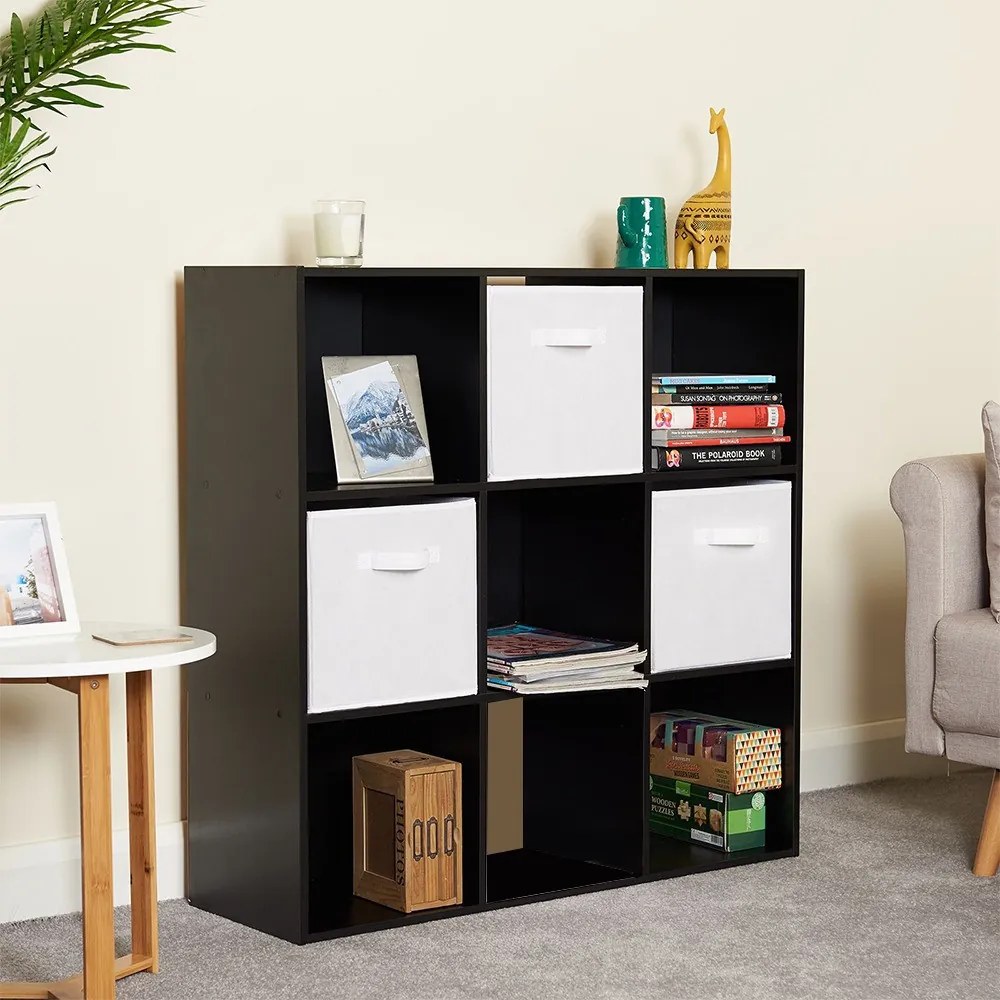 9 kocková úložná polica s 3 košíkmi