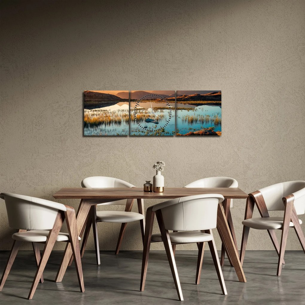 Obraz - Lac Guichard (s hodinami) (90x30 cm)
