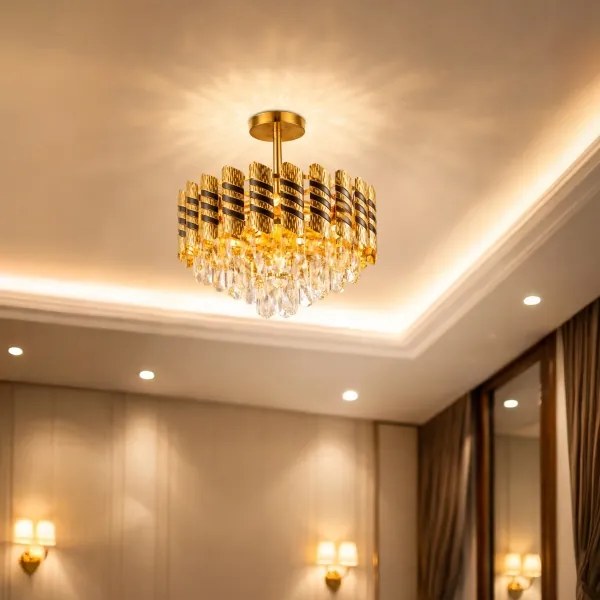 Brilagi - Prisadený luster CRISTAL 5xE14/40W/230V pr. 38 cm