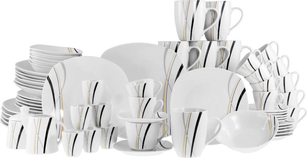 XXXLutz KOMBINOVANÝ SERVIS Square - City Line 62-dielne Creatable - Online Only bytové doplnky - 007768051903