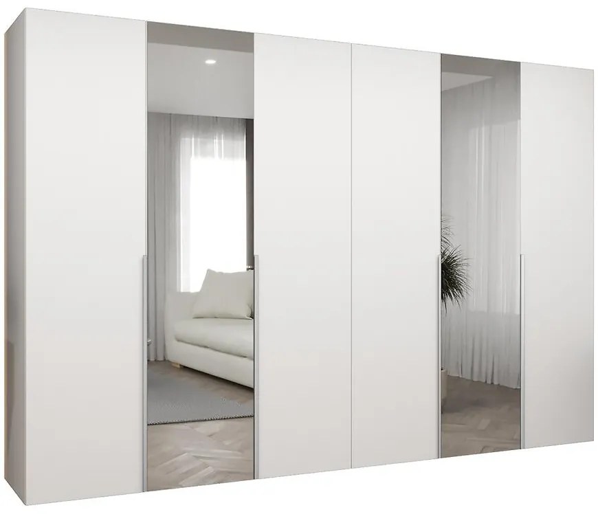 Skriňa Alicante II 300 biela/strieborný