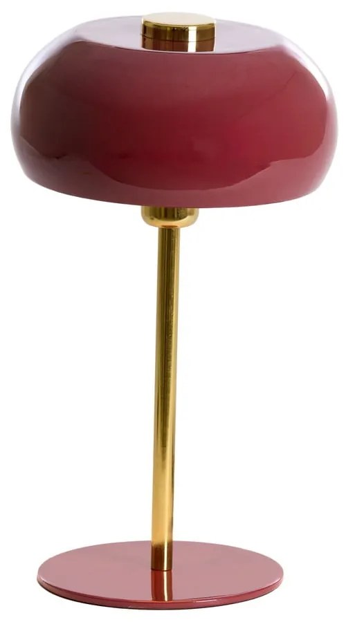 Vínová stolová lampa s kovovým tienidlom (výška 40 cm) Surin – Light & Living