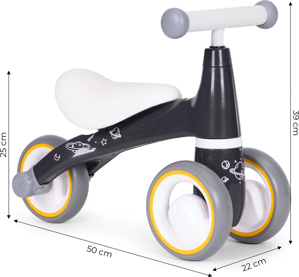 ECOTOYS detské odrážadlo 12–36 mesiacov "Kosmos" EVA kolesá, ľahké a bezpečné