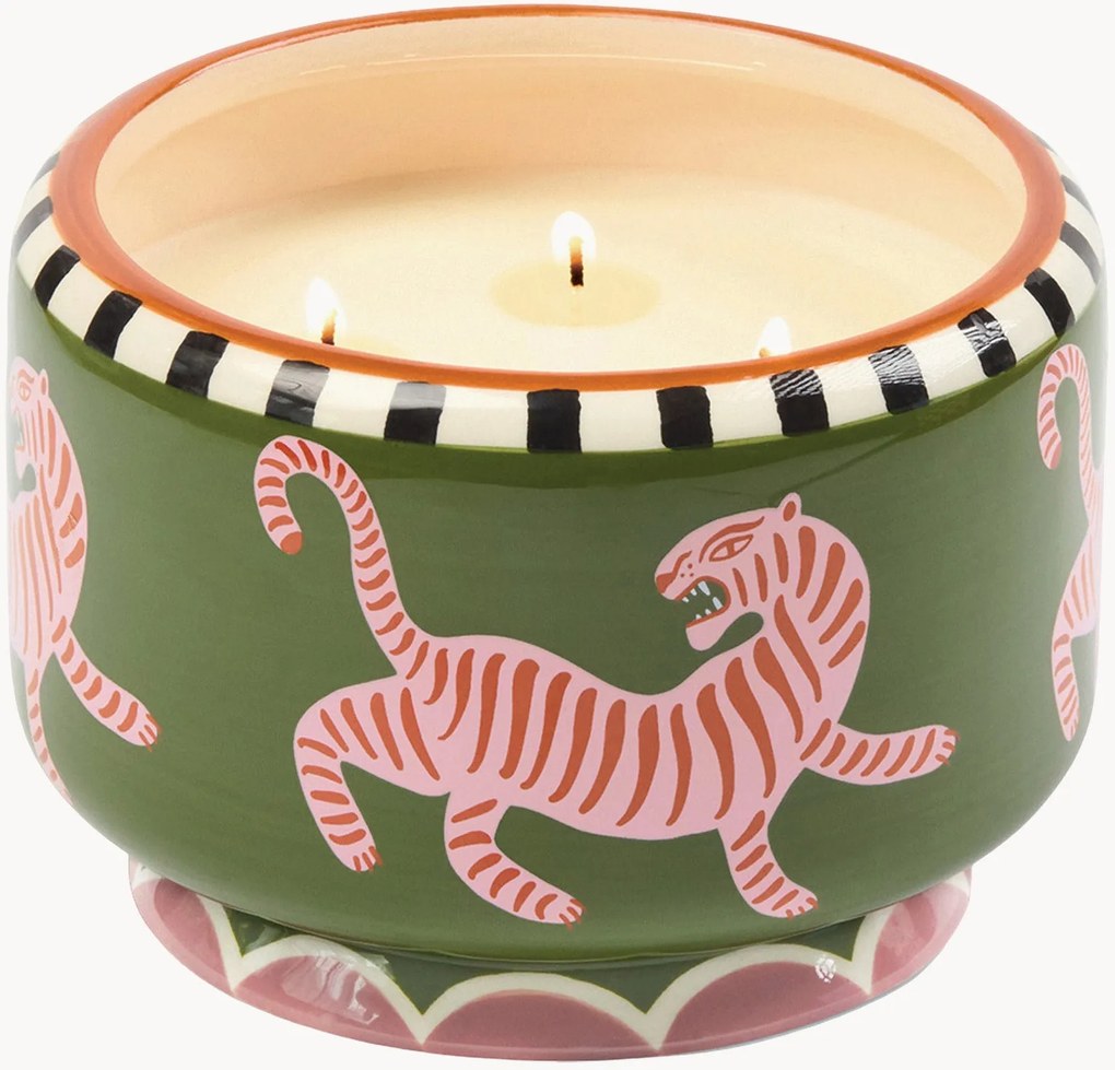 Keramická vonná sviečka Tiger (Black Cedar, Fig)