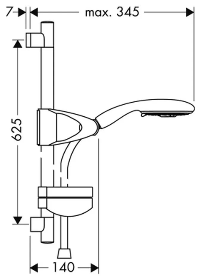 Hansgrohe Raindance E - Sprchová súprava 120 AIR, 3jet, chróm 27887000