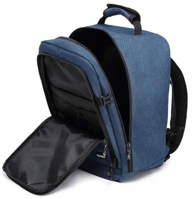Konofactory Modrý odolný batoh do lietadla "Transporter" - M (35l)
