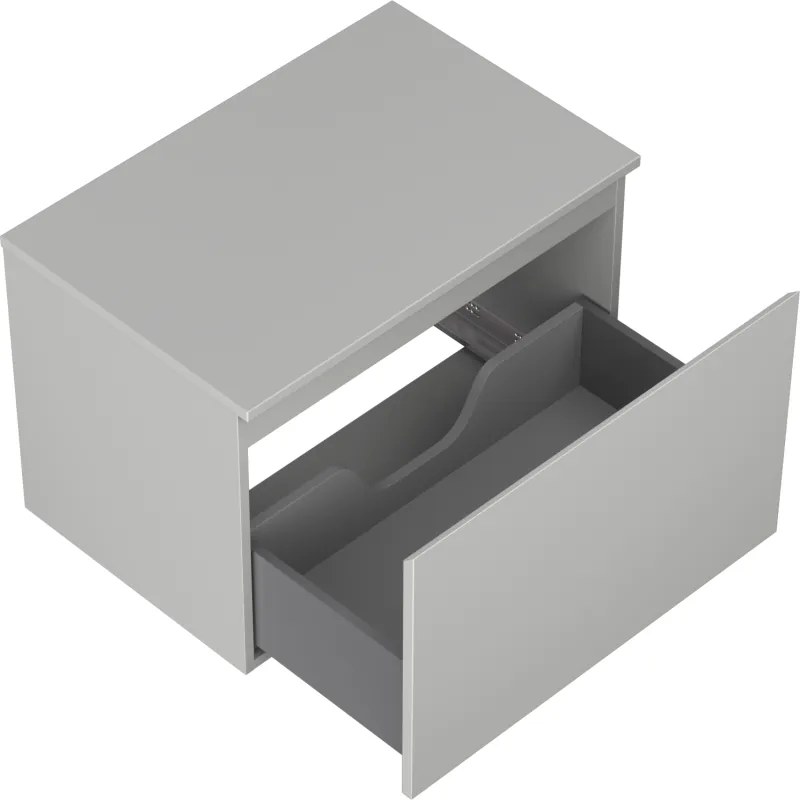 Mexen Orio, kúpeľňová skrinka 70 cm s hornou časťou, 1 zásuvka, sivá matná, 91A10-07047-1-BFC62