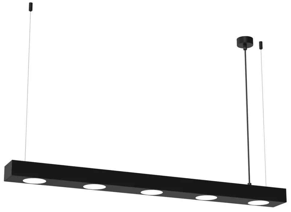 Luster na lanku ALEXANDER 5xGX53/12W/230V čierna