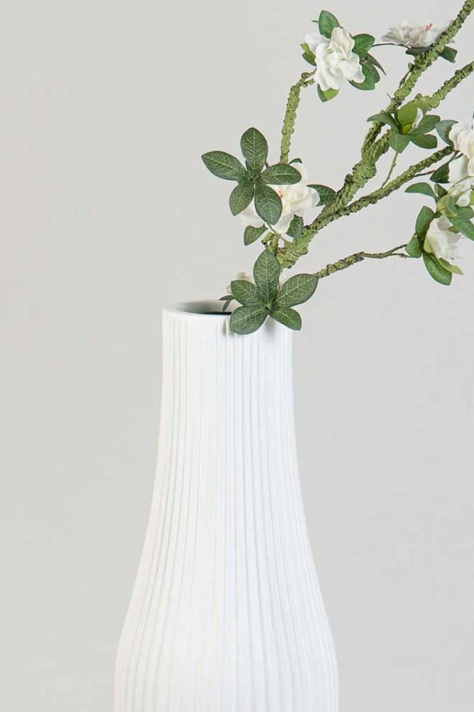 Vysoká váza VERTIGO, sklolaminát, výška 80 cm, biely mat