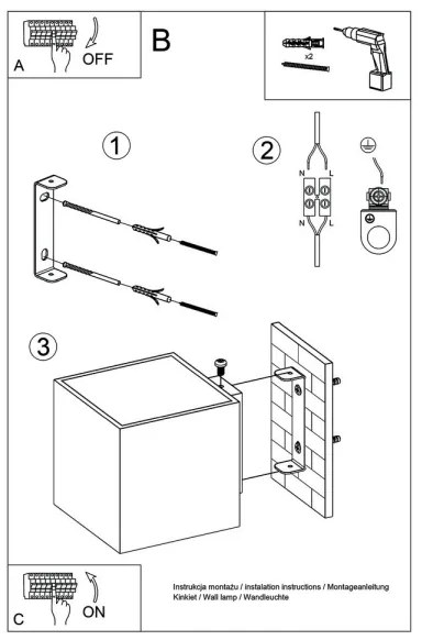 Sollux SL.0491 - Nástenné svietidlo QUAD 1xG9/8W/230V drevo