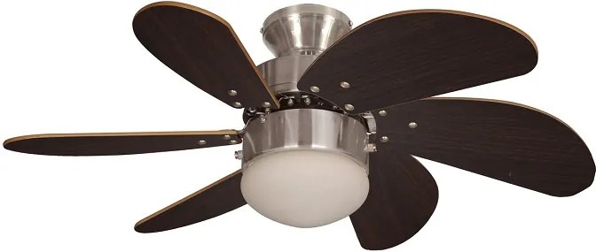 FANTASIA ATLANTA 114390 30“ matný nikel/tmavý dub Reverzný stropný ventilátor