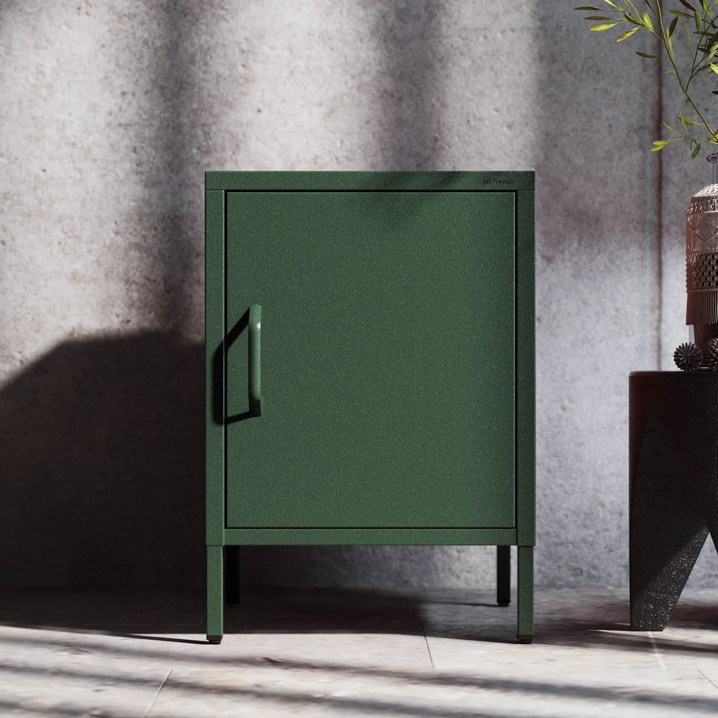 Nočný stolík MIA, 424 x 595 x 400 mm, Modern: fľaškovo zelená farba
