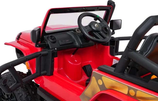 Elektrické autíčko Jeep Monster červené