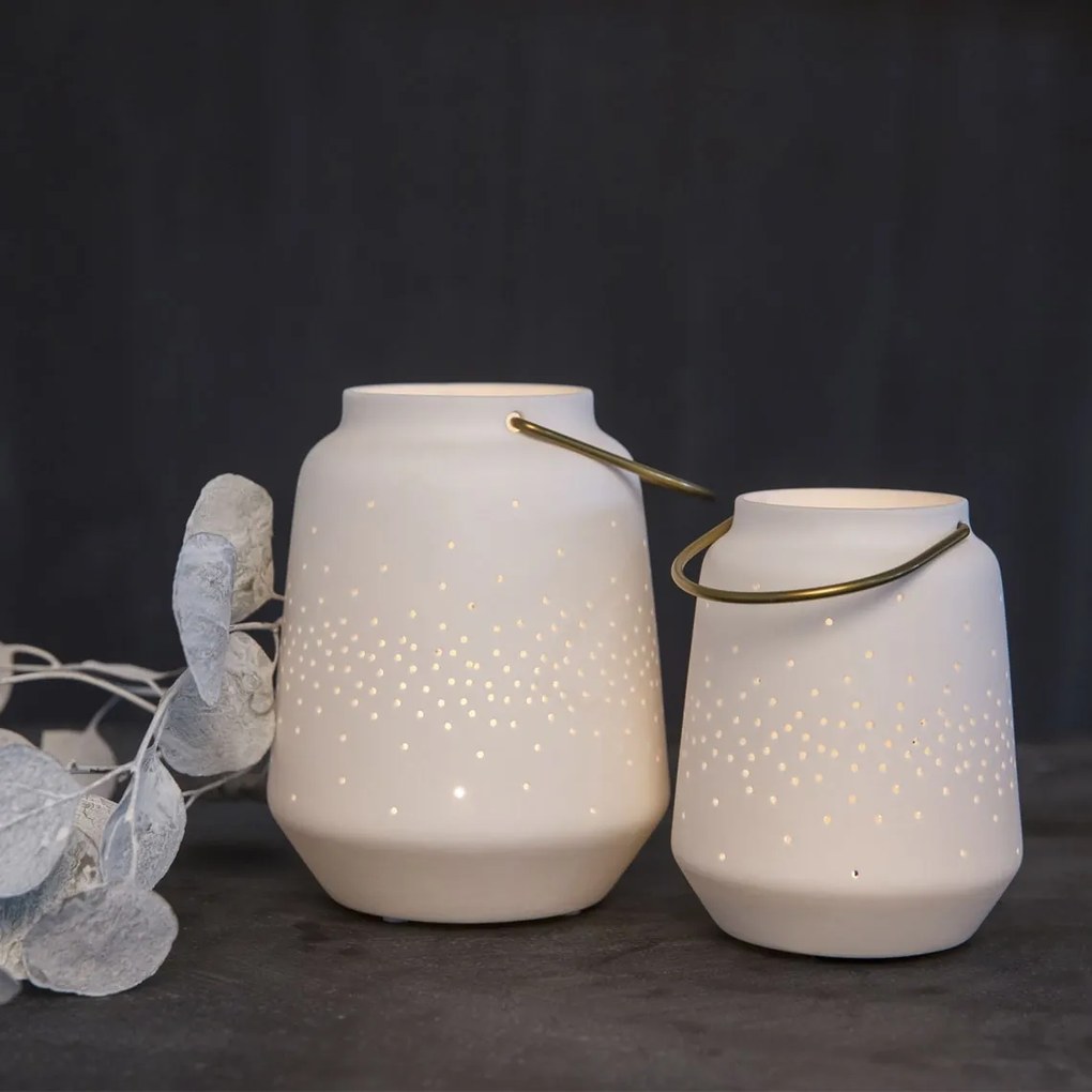 räder Porcelánový lampáš Holes 14 cm