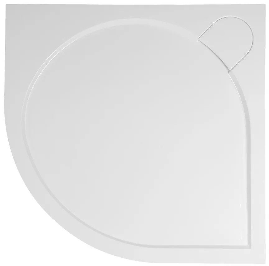 Gelco Gelco, ARCA sprchová vanička z liateho mramoru, štvrťkruh, 90x90x3 cm, R550, PA559