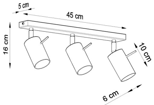 Sollux SL.0089 - Bodové svietidlo RING 3 3xGU10/10W/230V biela