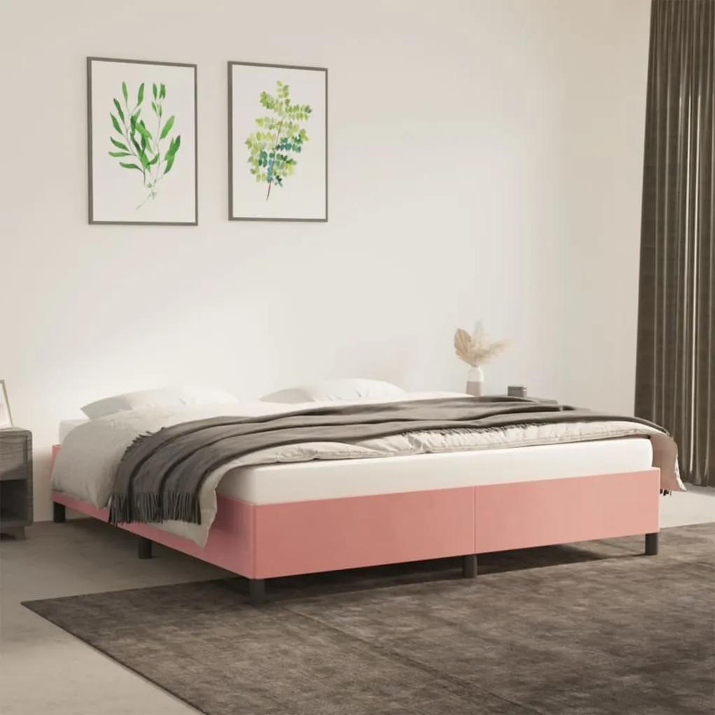 Rám postele ružový 180x200 cm zamat