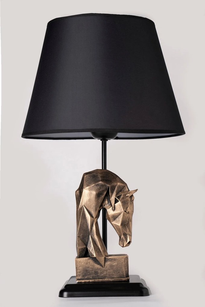 Stolní lampa Horses černá/bronzová