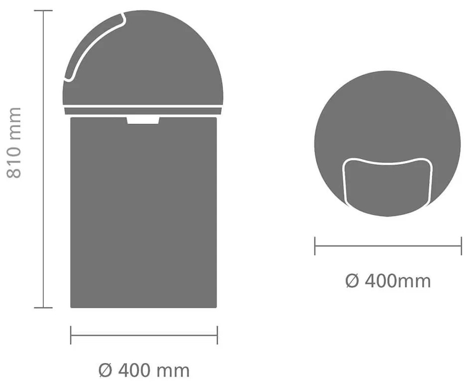 Brabantia Kôš Push Bin 60L Lesklá oceľ