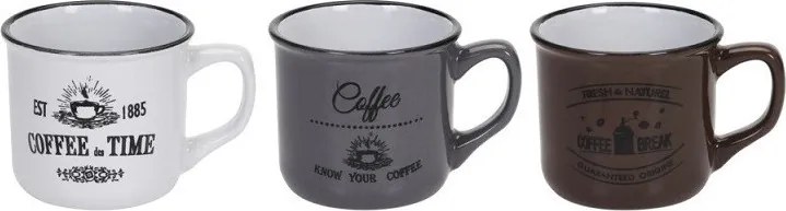 Sada hrnčekov Coffee Time Mini 3 × 100 ml