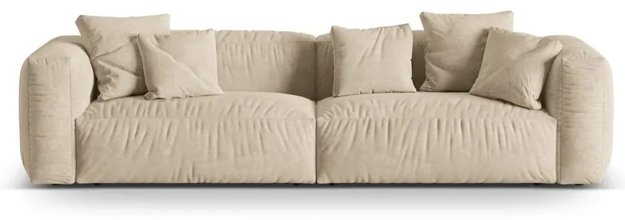 Béžová zamatová pohovka 320 cm Martina – Micadoni