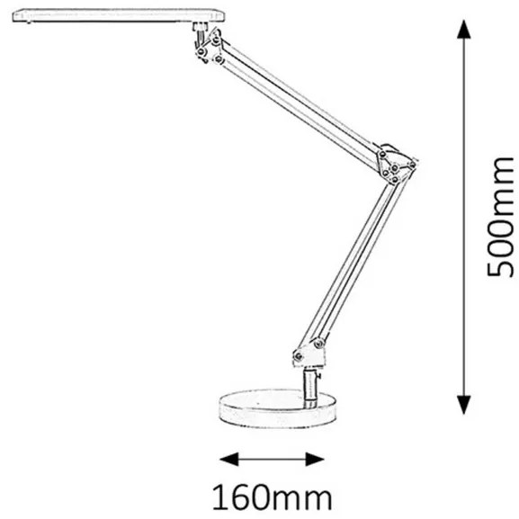 Rabalux LED stolné svietidlo COLIN 6W | 350lm | 4500K - nastaviteľné, čierna