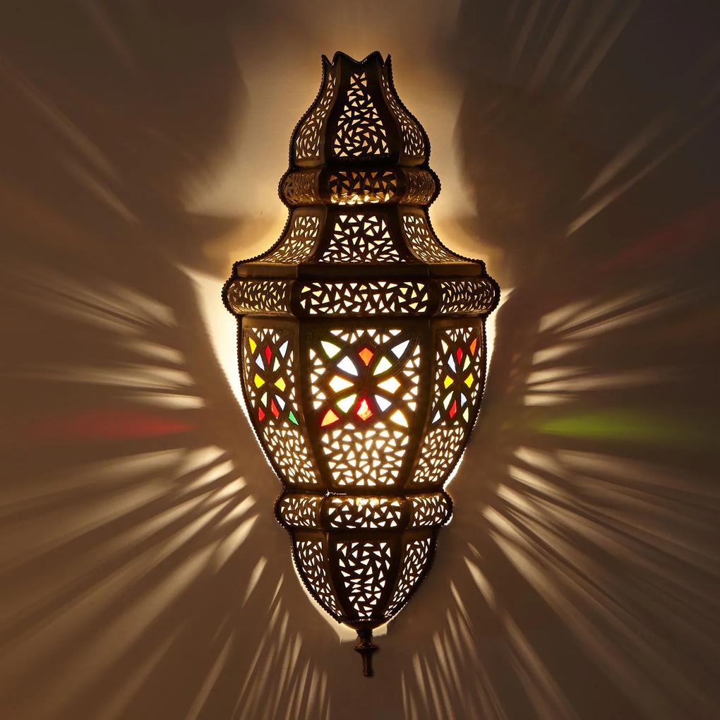 Mosadzná nástenná lampa "Ayah"