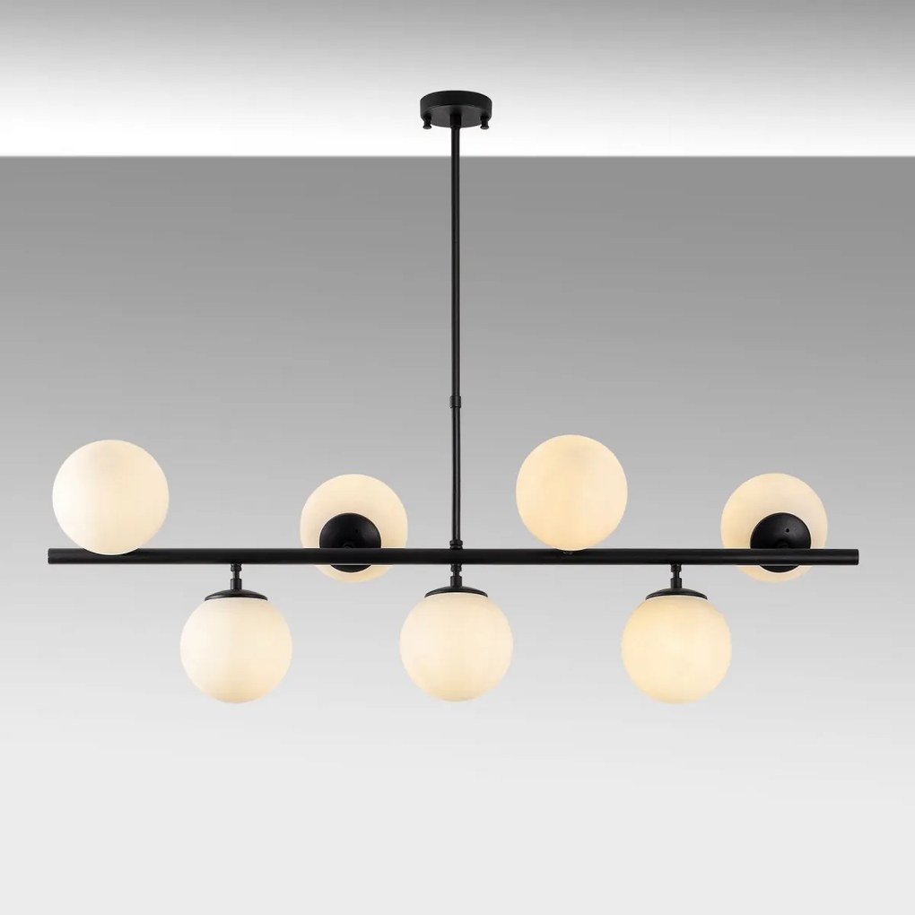 Stropné svietidlo Fazli VIII čierne/biele