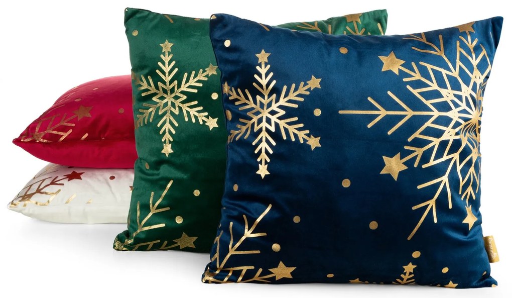 VIANOČNÁ DEKORAČNÁ OBLIEČKA NA VANKÚŠ ELEGANCE3 45X45 CM VZOROVANÁ