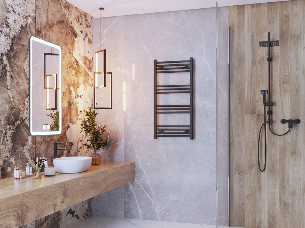 Gamma Erga Basic, vykurovacie teleso 1000x500 mm, 385 W, čierna, ERG-LAV-BASIC-10050-BK