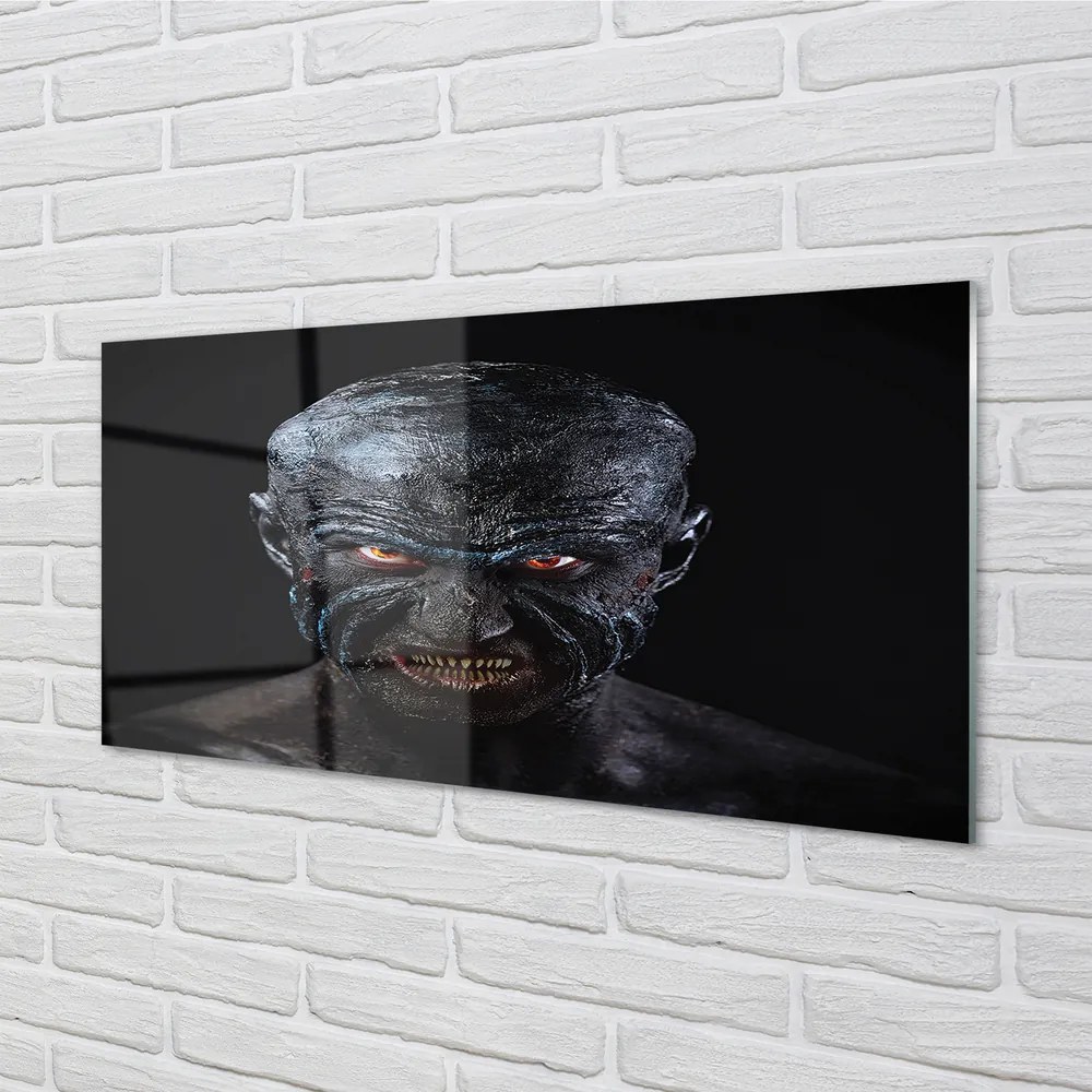 Obraz plexi Strašná plešatý postava s červenými očami 125x50 cm