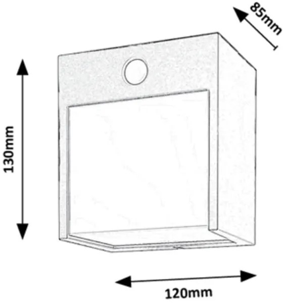 Rabalux 7479-LED Vonkajšie nástenné svietidlo so senzorom BALIMO LED/12W/230V IP44